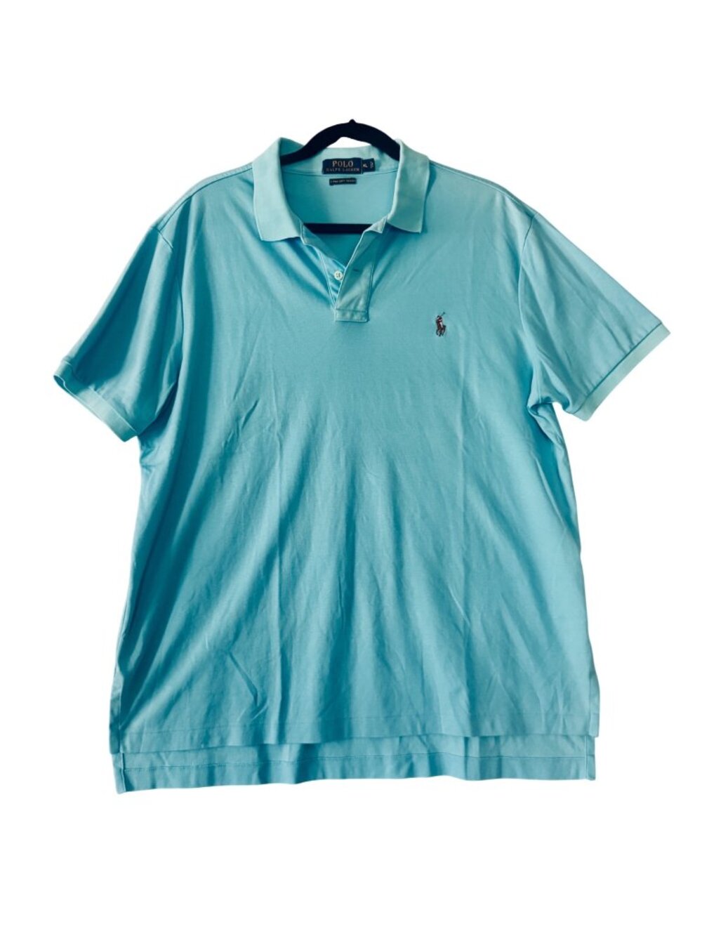 Polo Ralph Lauren Men's XL Shirt Pima Cotton Light Blue Pima Pony Preppy Classic